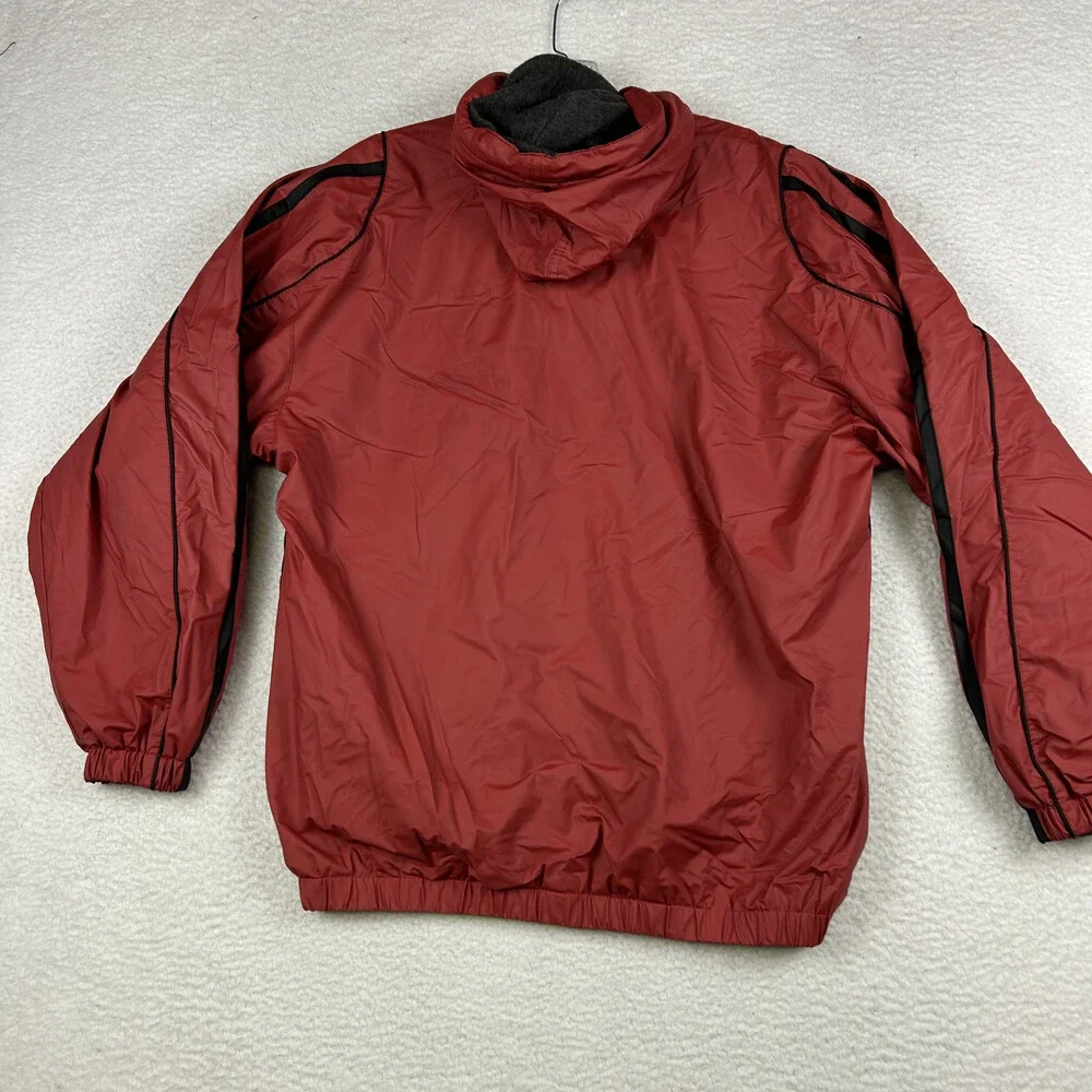 Vintage Arkansas Razorbacks Jacket Mens Medium Hooded Windbreaker NCAA Logo
